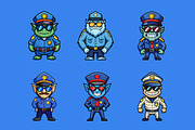 Monster Police Mascot Illustration, an Illustration by Riswan Ratta (Thumbnail 3 of 3)