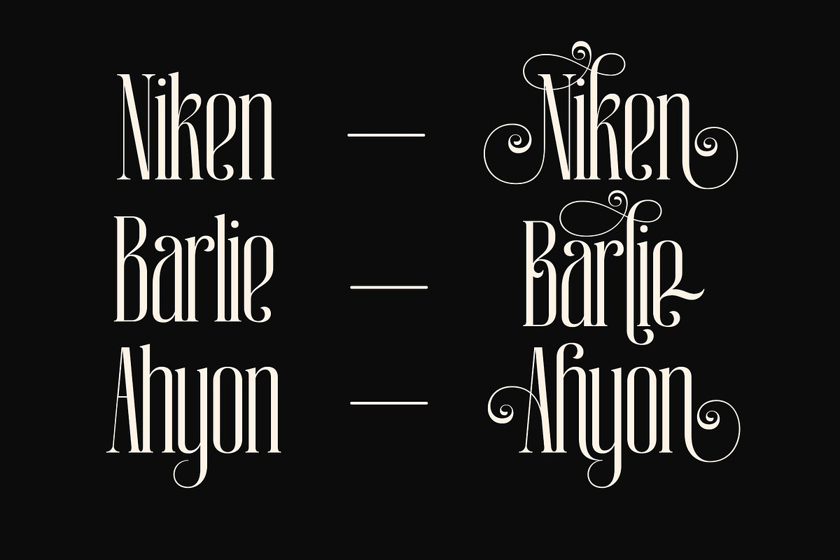 Autumn - Unique Display Serif, a Serif Font by Luna Shop (Photo 3 of 6)
