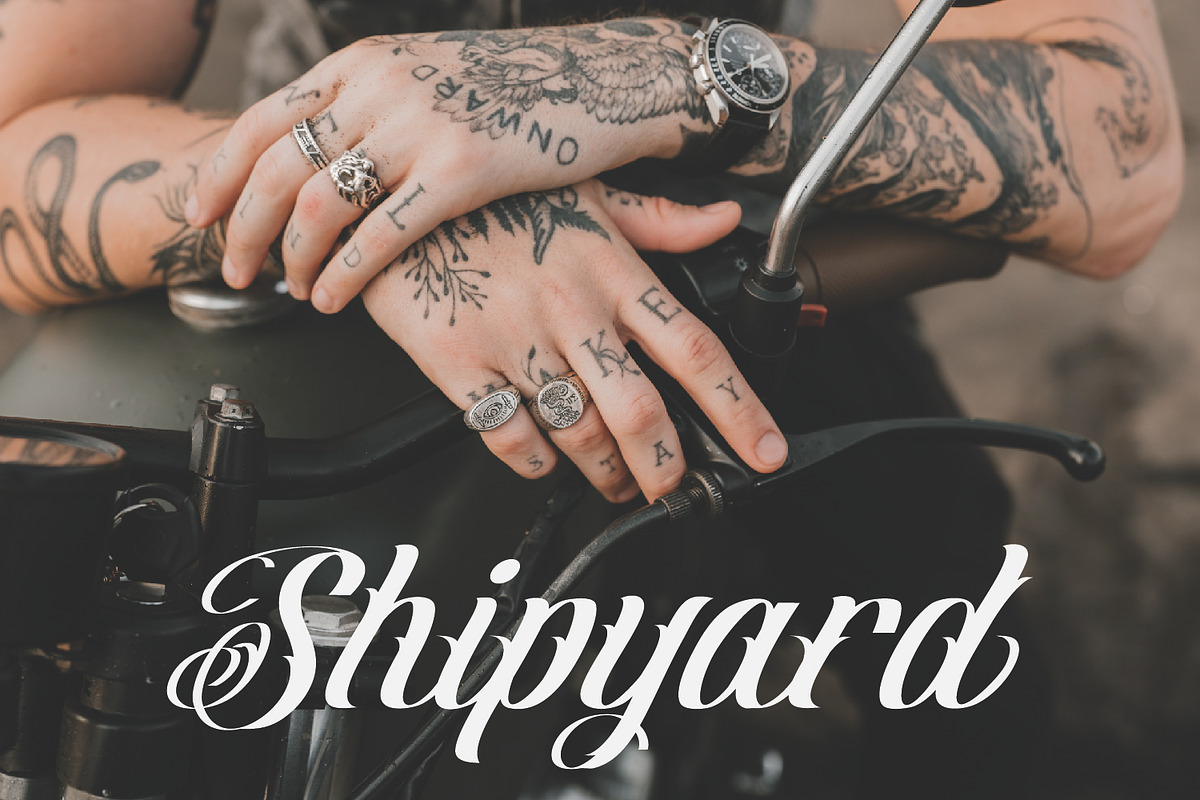 Heathman - Tattoo Script, a Script Font by VUNIRA (Photo 3 of 6)