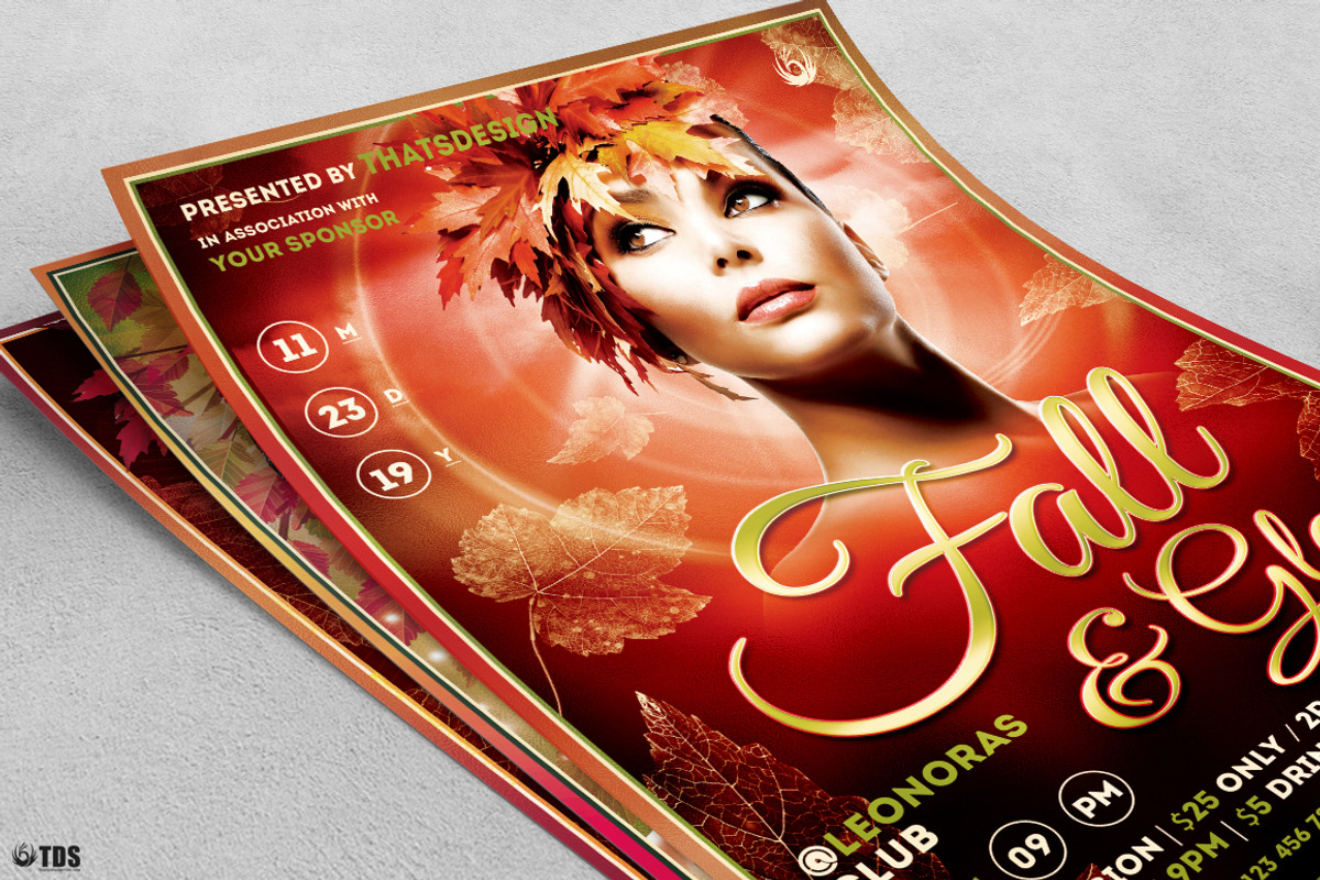 Fall in Glam Flyer Bundle V2, a Flyer Template by ThatsDesign Art