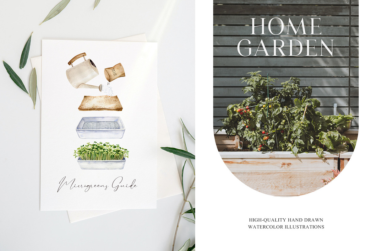 Home Garden watercolor collection, an Illustration by Natalia Fedorova (Photo 2 of 10)