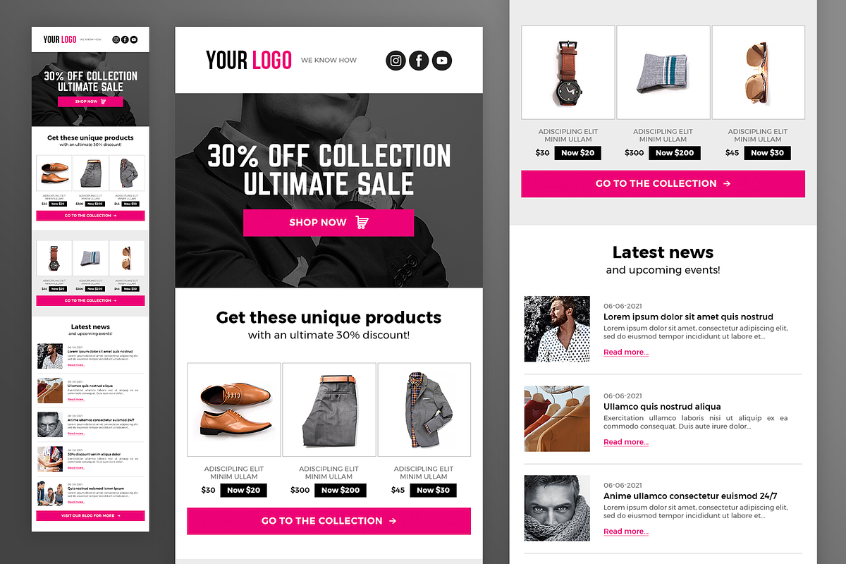 Email Newsletter for Ecommerce PSD, an Email Template by Better Be a Designer (Photo 3 of 4)