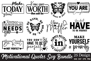Boho Motivational Quotes Svg Bundle, an Object Graphic by DollarSmart