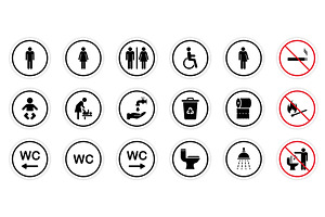 Toilet Room Silhouette Icon, a Solid Icon by Vector Creator