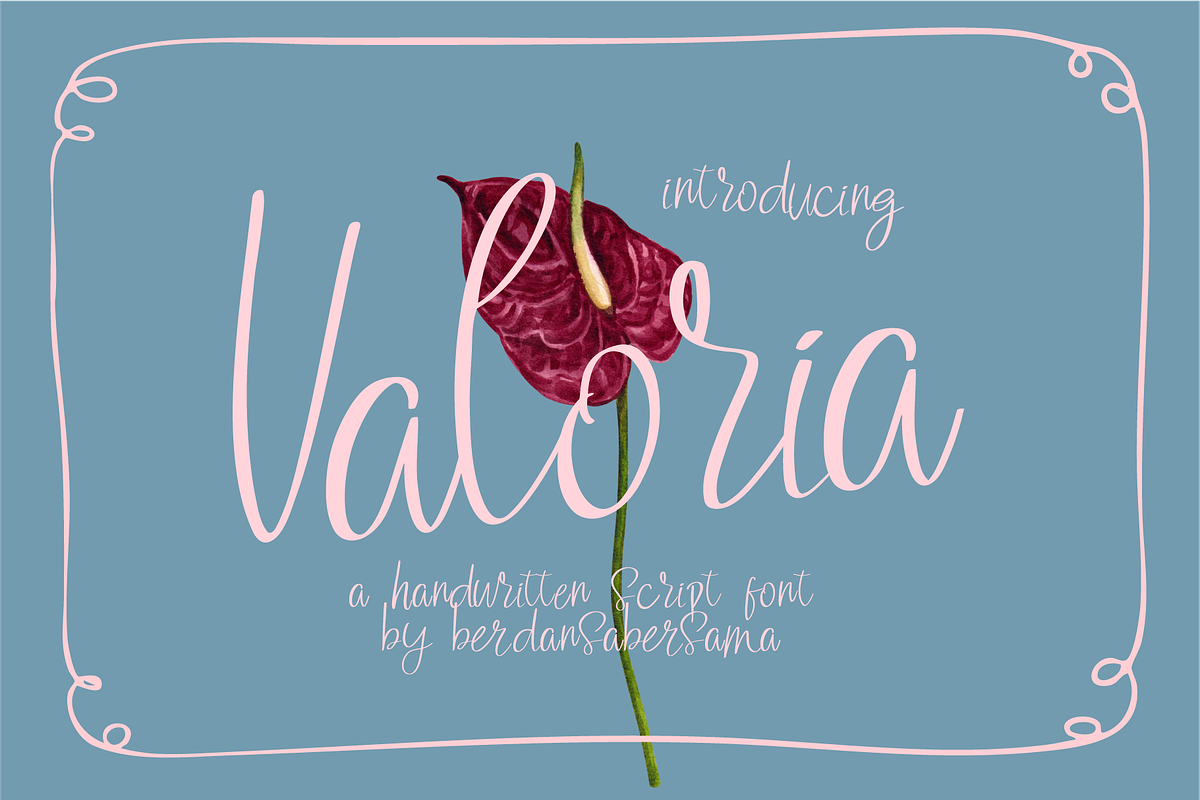 Valoria Script, a Script Font by Berdansabersama (Photo 1 of 9)