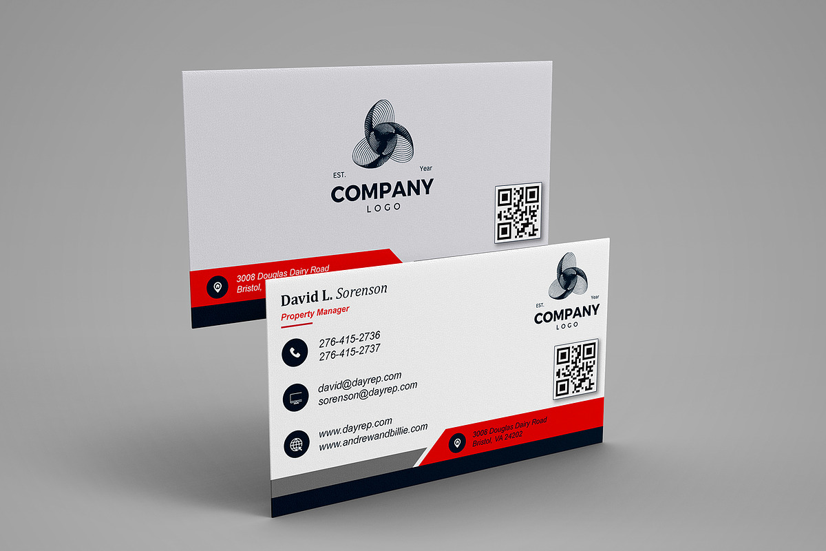 Bold Real Estate Business Card PSD preview 2
