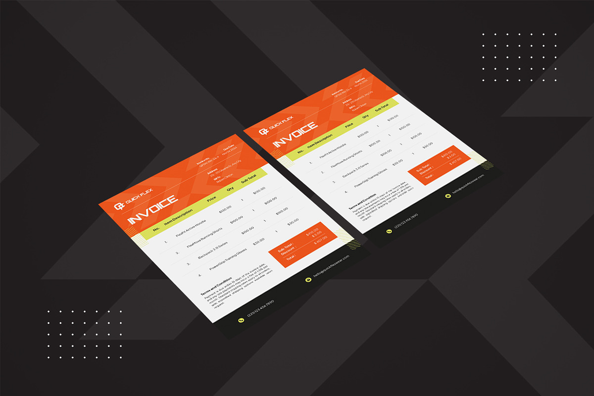 Quick Flex - Invoice Template, a Print Template by StreaksideStd (Photo 2 of 3)
