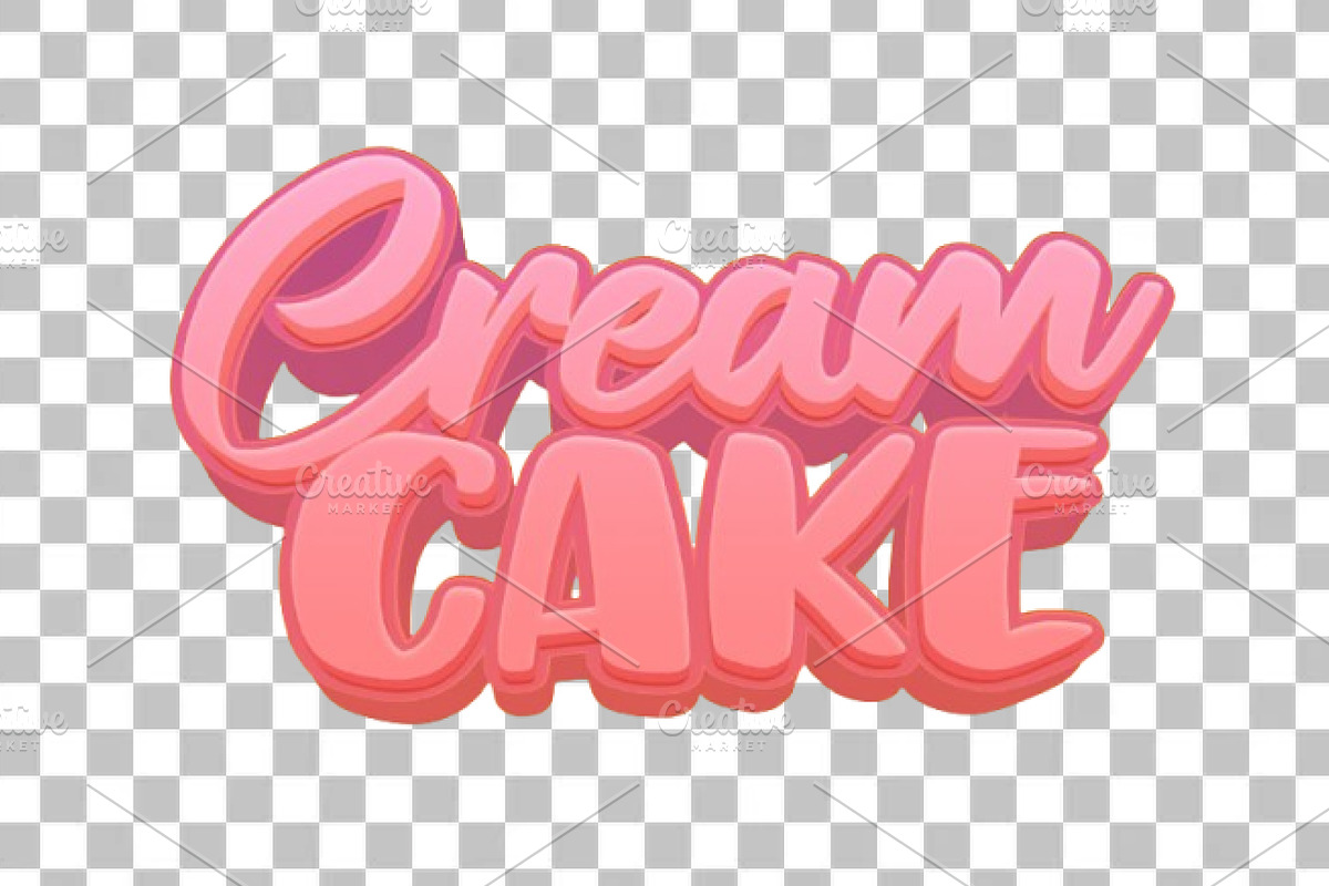 Cream Cake 3D Editable Text Effect, a Layer Style Add-On by TrueVector (Photo 2 of 2)