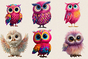 Whimsical Baby Snowy Owl Clipart Bun, an Illustration by SVGArt (Thumbnail 8 of 8)