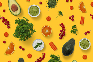 Food Photography Patterns, a Product Mockup by PSD Market