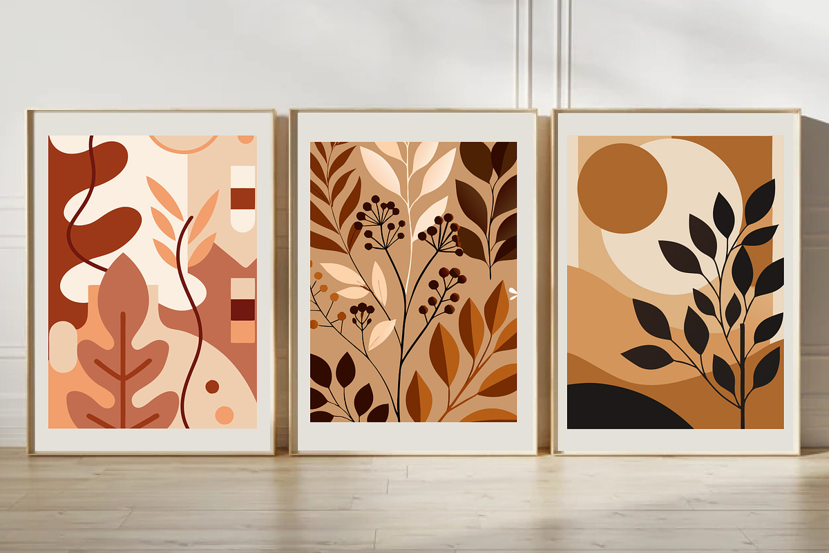 Modern Digital Wall Art Bundle, a Wallpaper Graphic by Helospace (Photo 3 of 10)