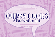 Quirky Quotes, a Serif Font by Carrtoonz (Thumbnail 1 of 5)