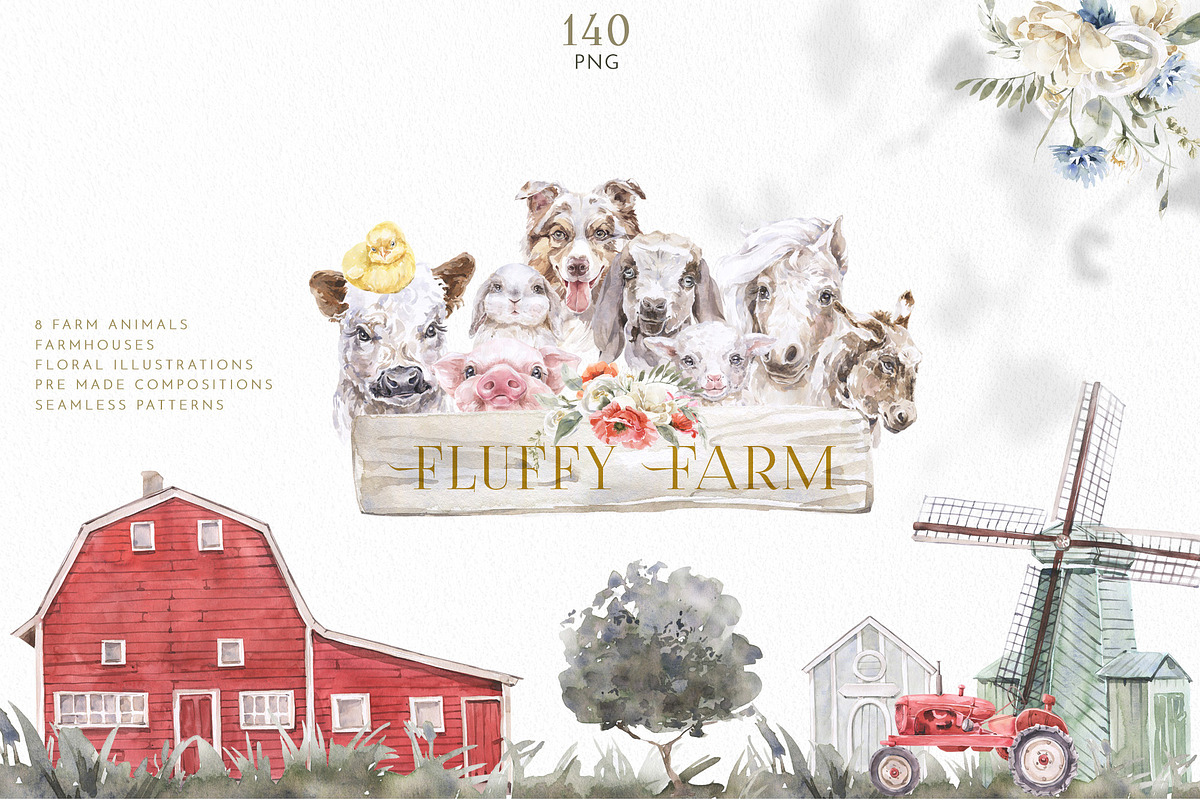 Animals Watercolor Clipart Bundle, an Animal Illustration by Cat In Colour (Photo 31 of 41)