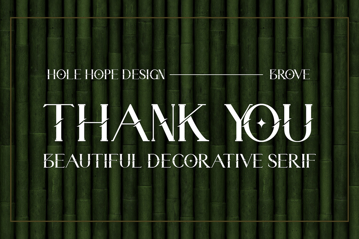 Brove | Beautiful Decorative Serif, a Serif Font by Hole Hope Design (Photo 7 of 7)