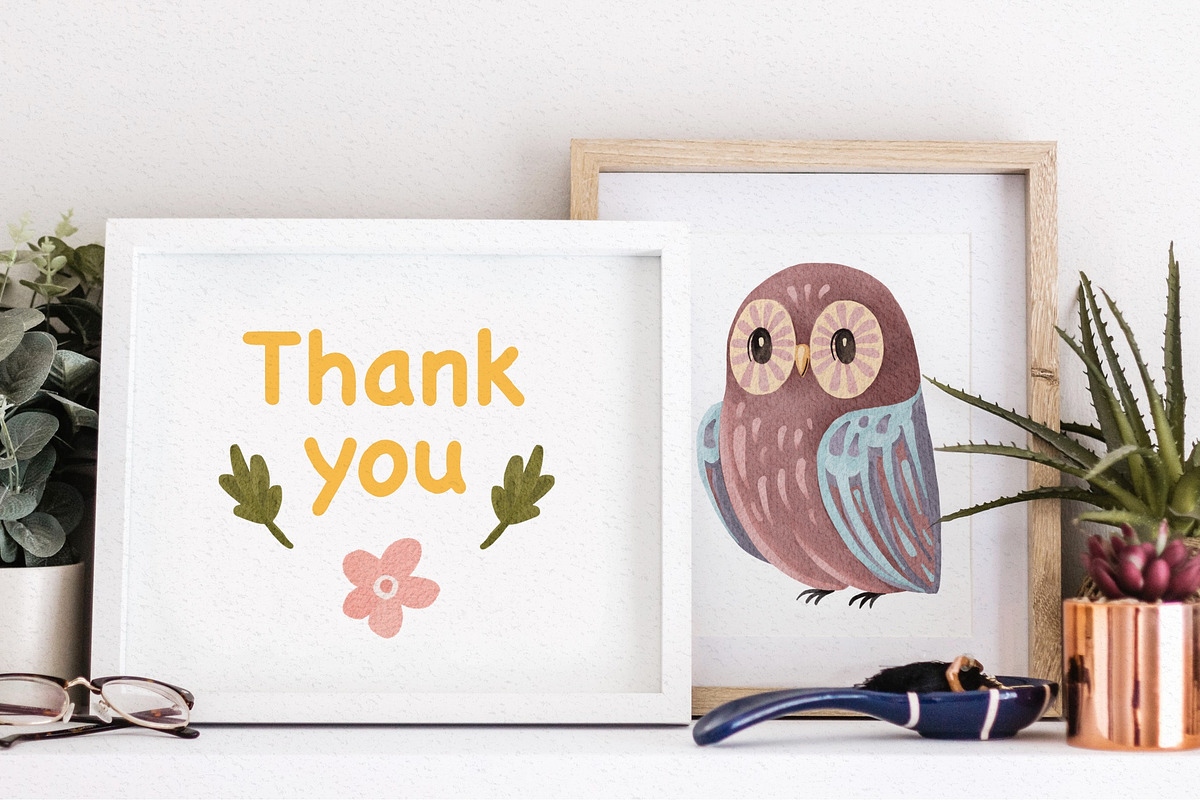 Watercolor animals. Illustration set, an Animal Illustration by Maria Summer (Photo 9 of 9)
