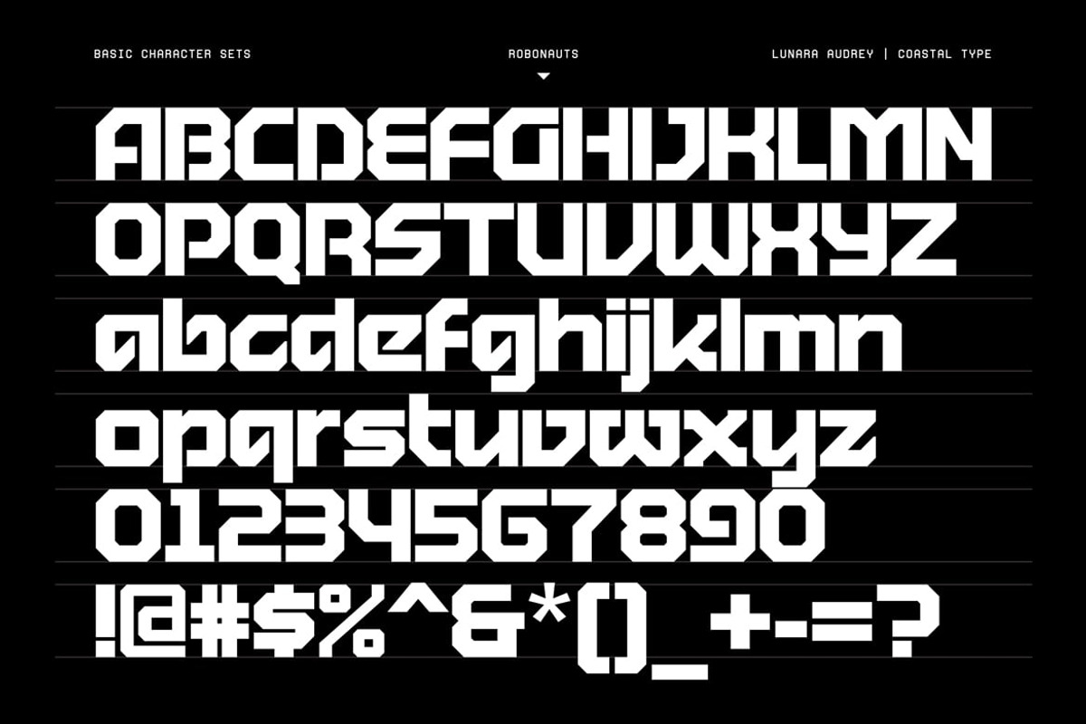 Robinhood - Futuristic Display Font, a Sans Serif Font by Luna Shop (Photo 3 of 5)