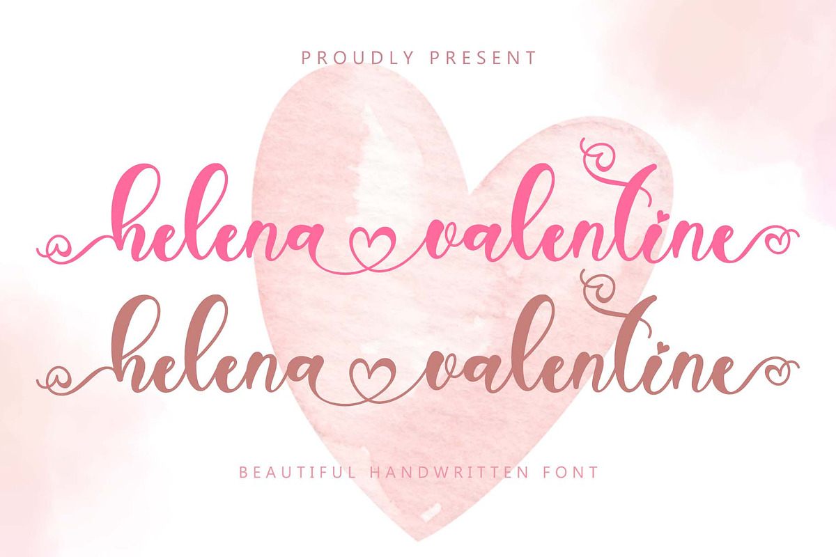 Helena Valentine, a Handwritten Font by Yoga Letter (Photo 1 of 8)