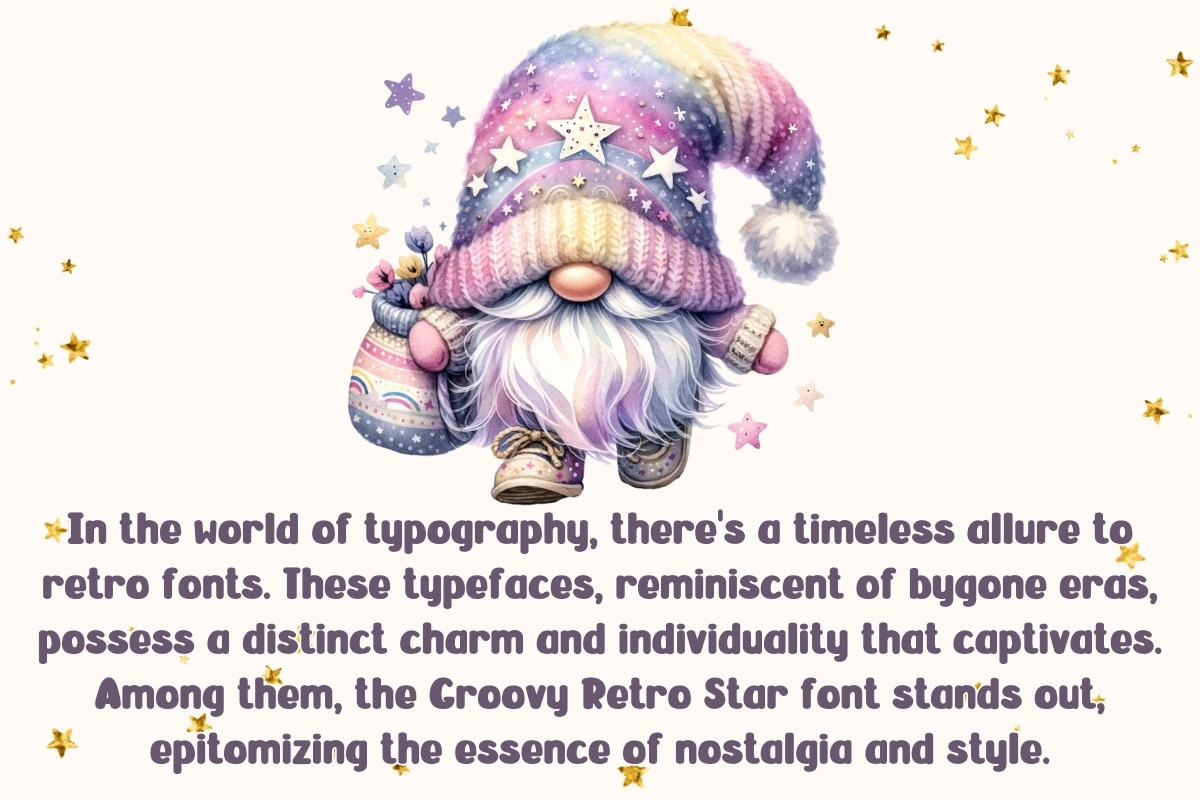 Groovy Retro Star - Handwritting, a Handwritten Font by Charmingbear59.design (Photo 3 of 5)