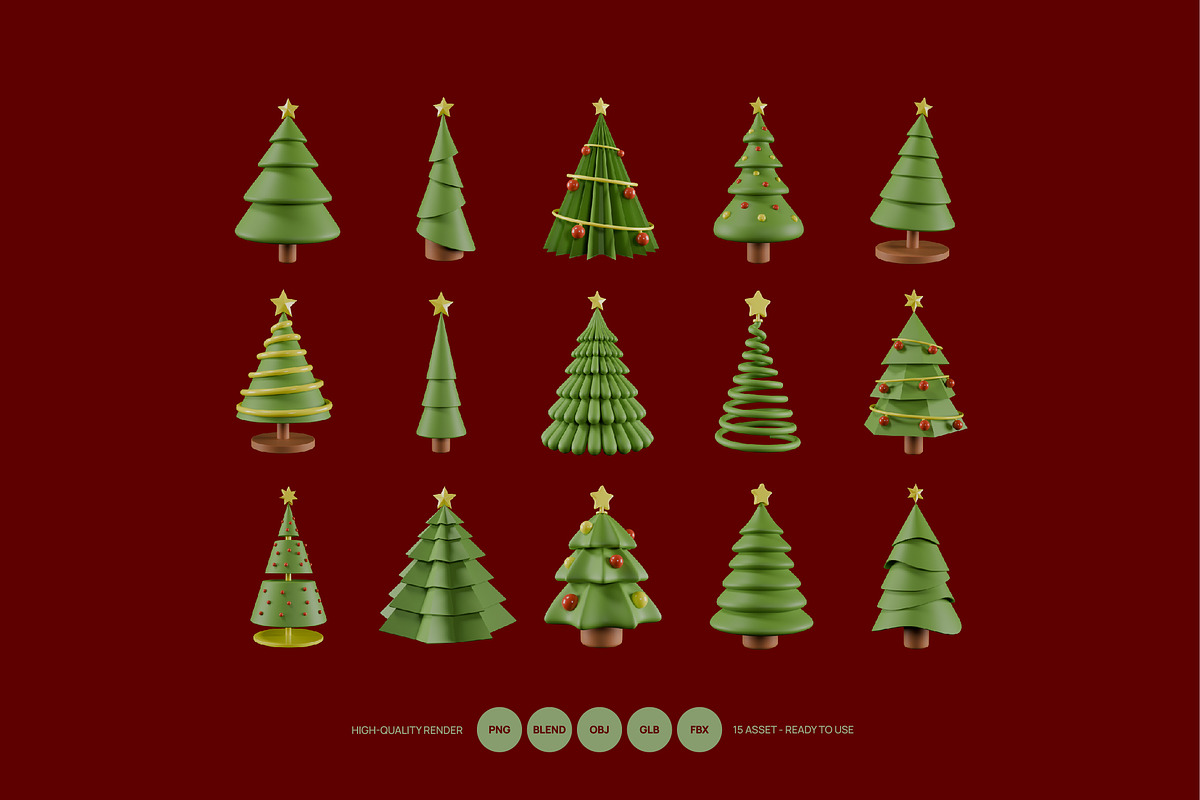 Christmas Tree Decoration Asset, an Object 3D Model by graphicook (Photo 1 of 2)