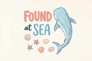 Found at Sea Whale Shark PNG, a Seasonal Illustration by Canvas Craft