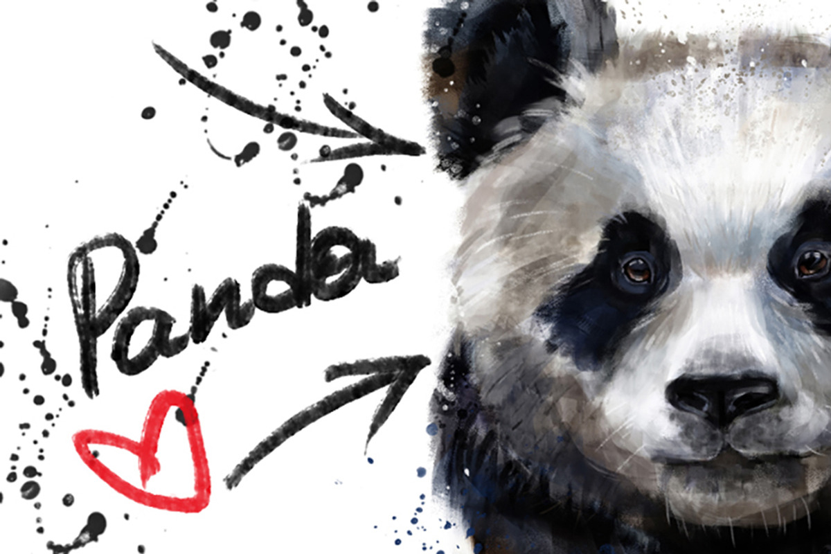 cute panda art, an Animal Illustration by art_mouse (Photo 1 of 5)