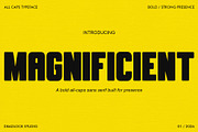 MAGNIFICIENT! HEADLINE FONT!, a Sans Serif Font by deadlock studio (Thumbnail 1 of 9)
