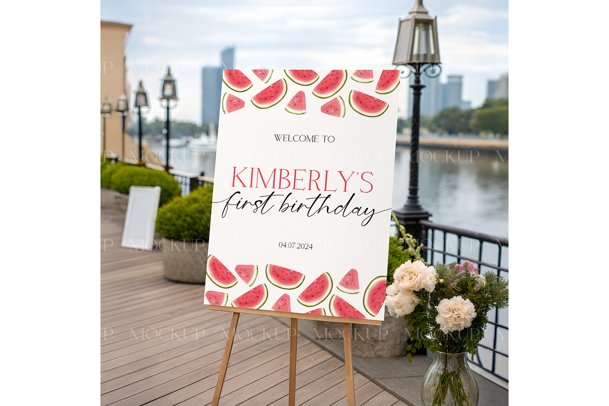 Waterfront Wedding Welcome Sign Mock, a Product Mockup by MockupWizard (Photo 3 of 3)