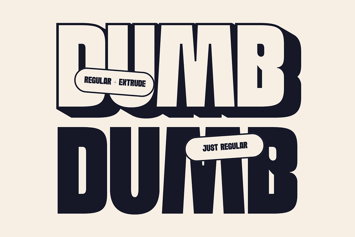 Goola Modern - Bold Extrude Font, a Sans Serif Font by Nirmana Visual (Photo 8 of 15)