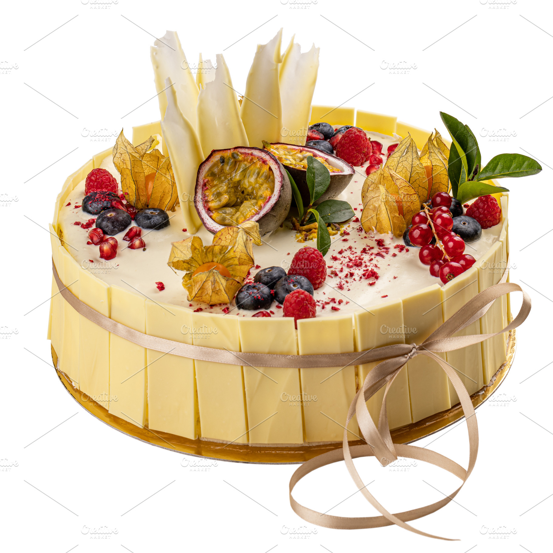 White chocolate cake, a Background Photo by Grafvision photography