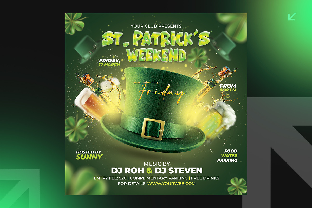 06 Saint Patrick's Flyer Bundle, a Flyer Template by Shajib Shikder (Photo 6 of 7)