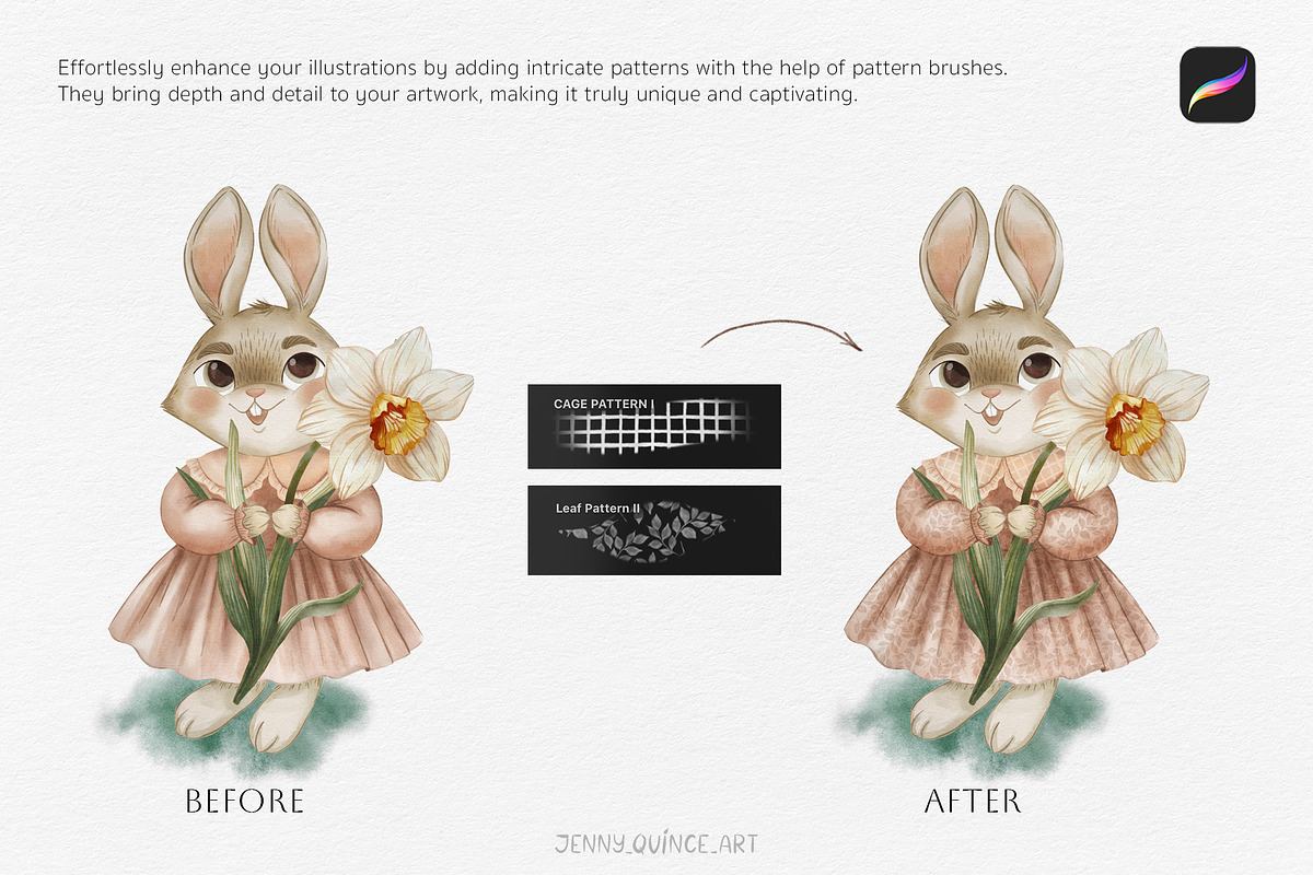 Procreate Brushes - Pattern Brushes, a Brush Add-On by Jenny Quince (Photo 3 of 13)