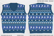 Knitted Vest V Neck - Mockup, a Hoody Mockup by DaldSgh (Thumbnail 4 of 12)