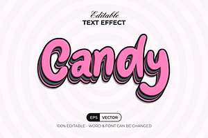 Candy Text Effect Pink Style, a Layer Style Add-On by Mockmenot