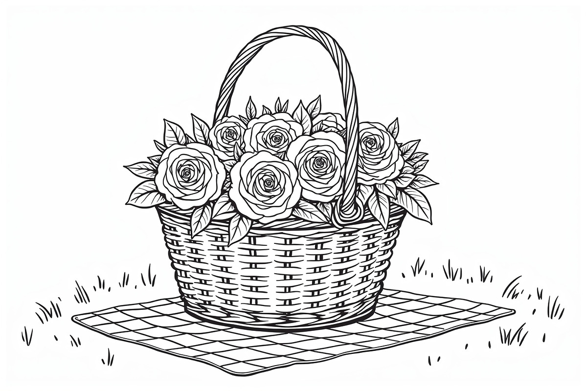 Floral Bouquet Line Art Set, an Illustration by BIPLOB EXPERT (Photo 2 of 9)
