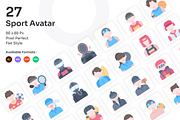 Sport Avatar Icons Set - Flat, an Icon by Kmg Design (Thumbnail 1 of 2)
