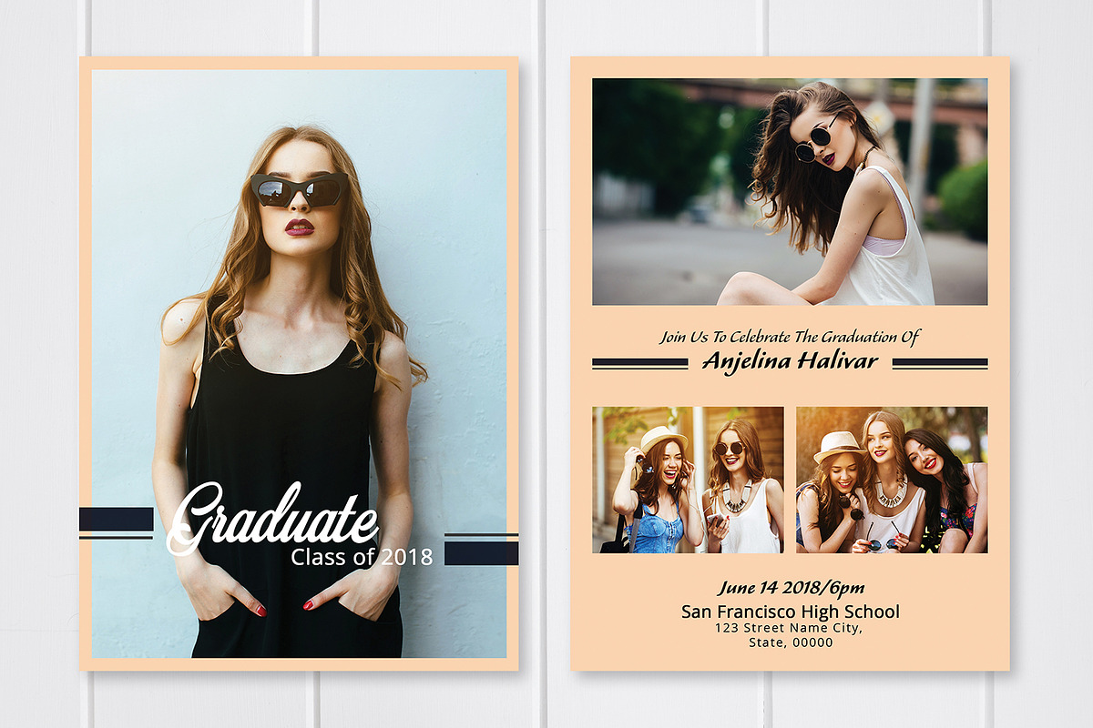 Graduation Announcement Template, a Card Template by Template Shop (Photo 2 of 4)