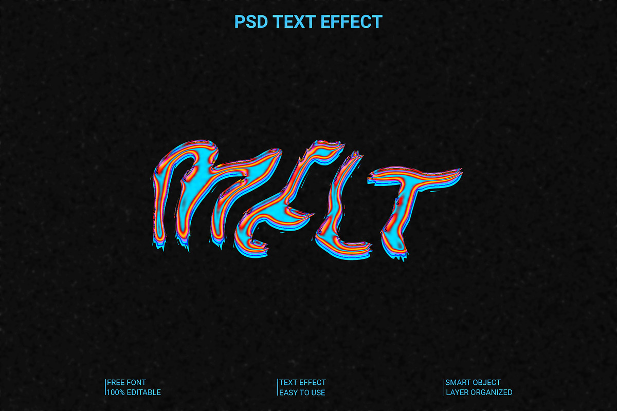 Psychedelic Melt Outline Text Effect, a Layer Style Add-On by Imamul001