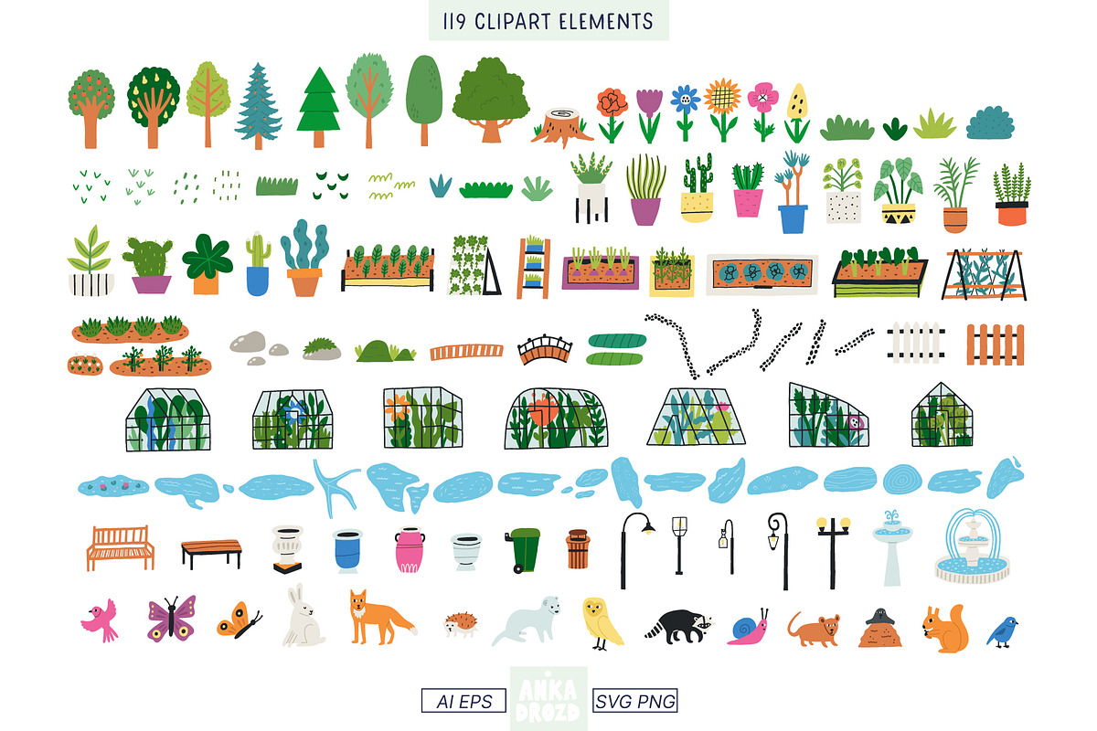 Botanical Garden Map, a Decorative Illustration by AnkaDrozd (Photo 2 of 11)
