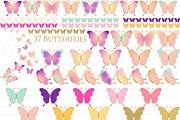 Butterflies and Flowers Gold Glitter, an Illustration by Mia's Graphic Design (Thumbnail 6 of 11)