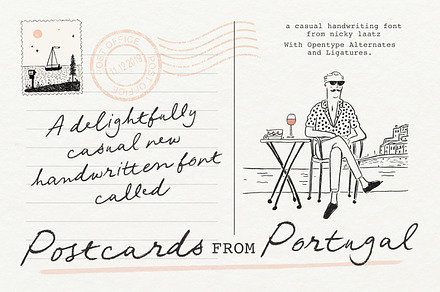 Postcards From Portugal, a Handwritten Font by Nicky Laatz