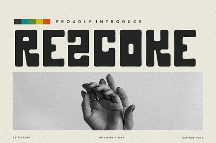 Rezcoke - Retro Vintage Font, a Sans Serif Font by QR Design Studio
