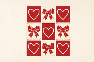 Retro Checkered Valentine's SVG PNG, an Illustration by DreamPrint404