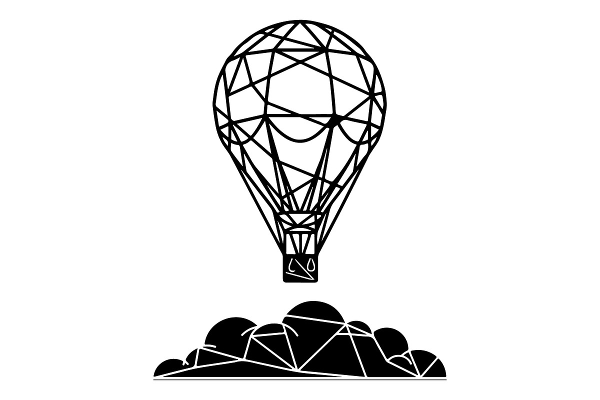 Hot Air Balloon Silhouette Bundle, an Object Illustration by Gaye Art (Photo 20 of 31)
