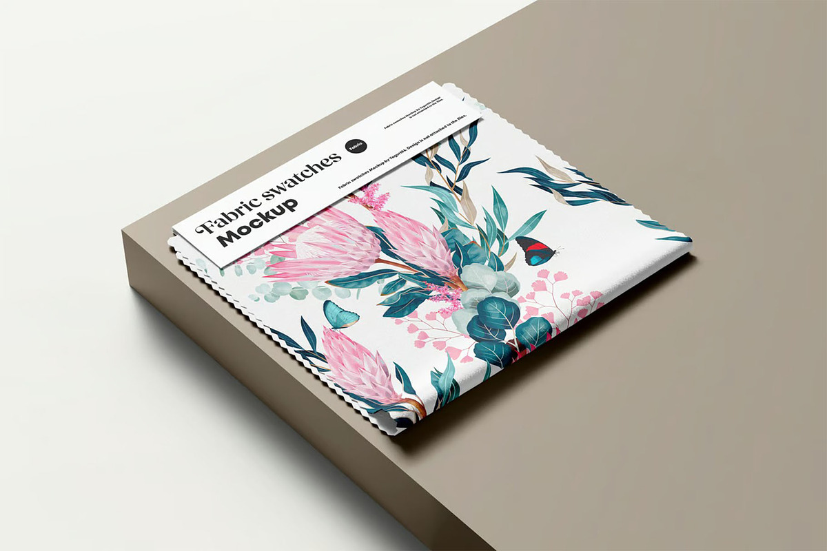Fabric Swatches Mockup, a Merchandise Mockup by zippypixelstudio (Photo 3 of 11)