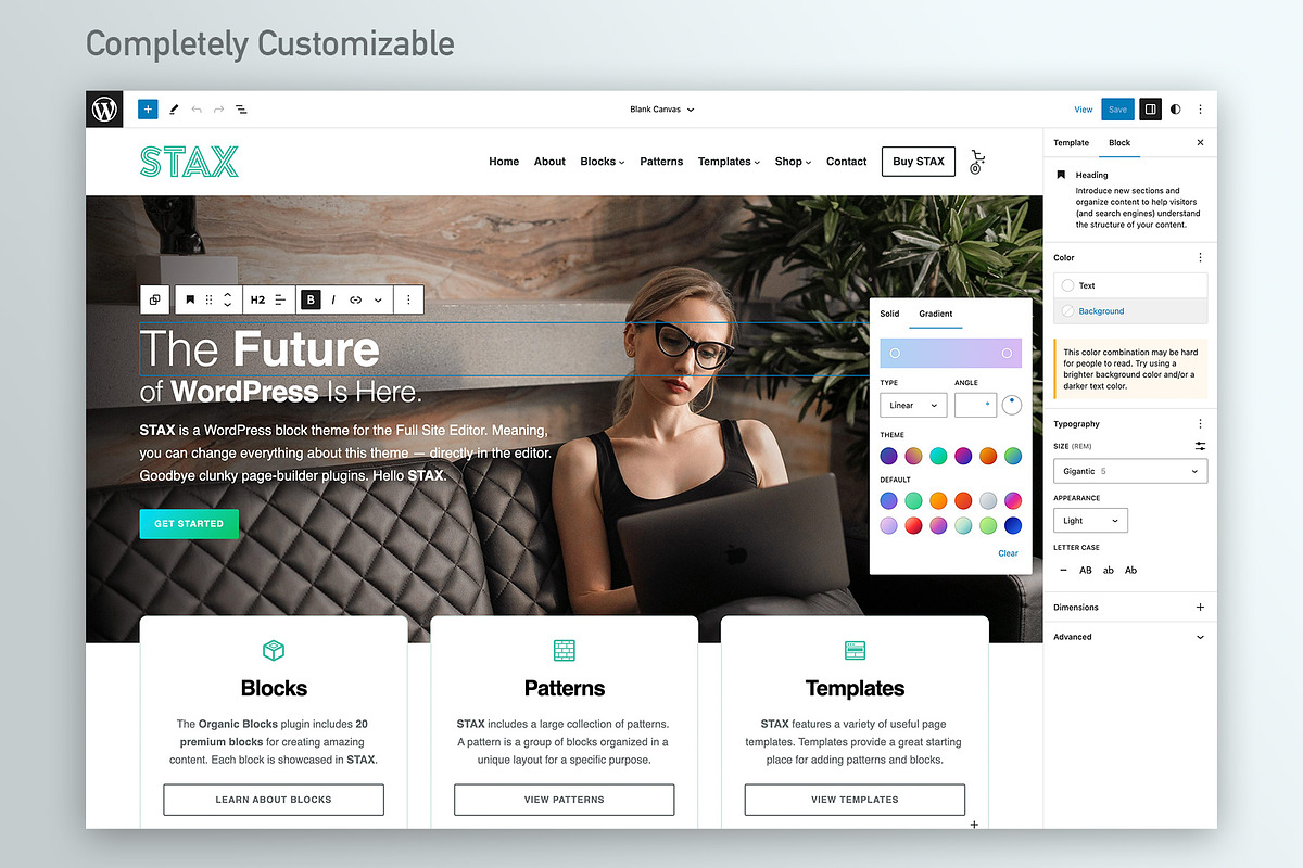 STAX - WordPress Multi-Purpose Block, a WordPress Template by Organic Themes (Photo 4 of 5)