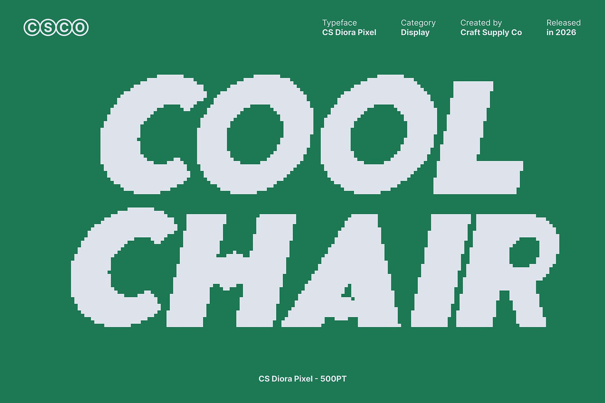 CS Diora Pixel, a Sans Serif Font by Craft Supply Co. (Photo 2 of 8)