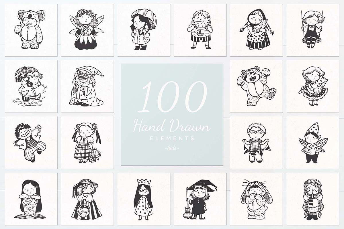 2000 Hand Drawn Elements, an Animal Illustration by Michael Rayback Design (Photo 12 of 29)