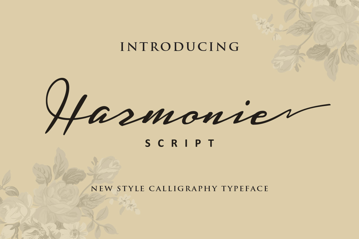 Harmonie Script, a Script Font by ianmikraz (Photo 1 of 5)