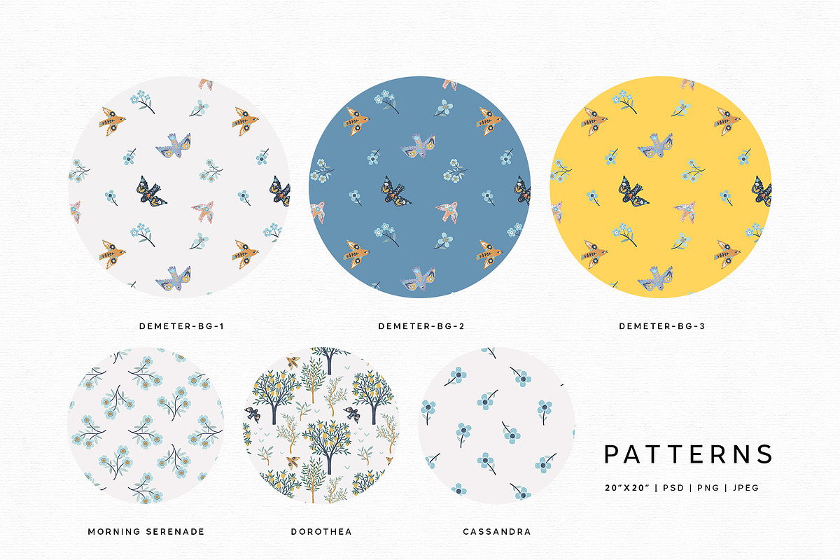 Summer mood. Family tree & Patterns, a Decorative Illustration by annartdreams (Photo 7 of 13)