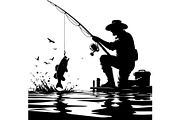 Fishing Vector Scene Bundle, an Object Graphic by jahid234 (Thumbnail 10 of 13)